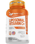 Liposomal Vitamin C Capsules 1500mg Immune Support Supplement | Immune System Health | High Absorption Vitamin C | Contains Collagen | 120 Vegan Capsules Non-GMO