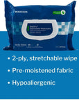 McKesson StayDry Disposable Wipe 6 Pack 300 Washcloths  Large Adult Body and Incontinence Washcloths with Aloe and Vitamin E AlcoholFree 50 Wipes Per Pack