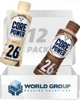 Fairlife Core Power 26g Protein Milk Shakes Variety Pack Vanilla and Chocolate Flavor Ready To Drink for Workout Recovery 14oz Pack of 12 By World Group Packing Solutions