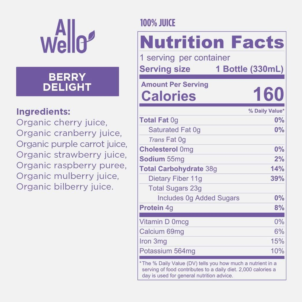 ALLWELLO Mix of Organic Cold Pressed Juice Drinks with Real Fruits and Vegetables Gluten Free NonGMO Healthy Juices No Preservatives No Sugar Added Mix 12 Pack