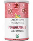 Organic Veda Pomegranate Juice Powder  Powdered Pomegranate Extract Rich in Vitamin C Folate  Potassium  Pomegranate Concentrate For Salad Yogurt Ice Cream  Vegan NonGMO Zero Gluten 8oz