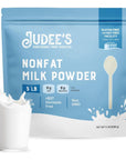 Judee’s Non-Fat Milk Powder 5 lb - 100% Non-GMO, Keto-Friendly - rBST Hormone-Free, Gluten-Free and Nut-Free - Good Source of Protein and Calcium - Made in USA