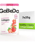 GoBeDo Collagen Granola - Strawberry & Almond - 7 x 25g Bags Deliciously Healthy High Protein Cereal - Low-Carb Keto Clusters - No Added Sugar & Gluten-Free - Supports Skin, Joints, Bones & Hair