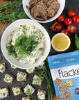 Flackers Organic Sea Salt Flaxseed Crackers Gluten Free Non GMO Vegan Keto Snack 9g Fiber 1g Net Carb 5 Ounce 4Pack