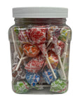 Chronos Candy Jar bundled with 50 pieces of Dum Dum lollipops individually wrapped suckers gluten free 16 flavors classic nostalgic candy perfect for birthday gift parties and holidays