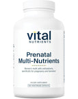 Vital Nutrients - PreNatal Multi-Nutrients - Women's Multi-Vitamin/Mineral Formula with Potent Antioxidants - 180 Vegetarian Capsules per Bottle