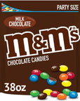 M&M'S Milk Chocolate Candy, Super Bowl Chocolates Party Size - 38 oz Bag