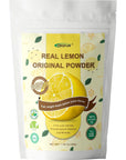 ORGFUN Original Lemon Powder Made with Real Lemons, Freeze Dried Juice Powder, Strong Fresh Lemon Flavor Great for Beverages, Smoothies, Baking 7.06 Oz