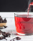 TEAFLOOR Dried Natural Hibiscus Flower TeaWhole Flower Caffeine Free TeaDried Hibiscus FlowersBrew Hot Or Iced Herbal Hibiscus Tea No Small Pieces Brew Hot Or Iced Net Weight 50G 30 Cups