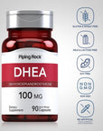 Piping Rock DHEA 100mg | 90 Capsules | Dehydroepiandrosterone Supplement | Non-GMO, Gluten Free