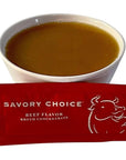 Savory Choice Reduced Sodium Gluten-Free Beef Broth Concentrate, Savory Choice Pack of 40