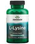 Swanson Amino Acid Ajipure L-Lysine Pharmaceutical Grade 500 Milligrams 90 Veg Capsules