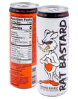 RAT BASTARD Energy Drink  SugarFree Caffeinated Beverage Natural Caffeine to Boost Energy and Focus Blood Orange Flavor 12 fl oz Can Case of 12