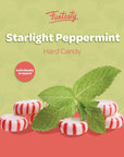 Peppermint Starlight Mints Hard Candy Bulk Pack 2 Pounds About 180 Count