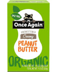 Once Again Organic Creamy Peanut Butter - 1.15oz Squeeze Packs, 10 Count - Salt Free, Unsweetened - USDA Organic, GF Certified, Vegan, Kosher