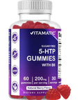 Vitamatic Sugar Free 5-HTP 200mg Gummies with B6 per Serving - 60 Pectin Based Gummes