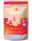 Kubo Tea Energize Yerba Mate Green Tea Organic High Caffeine Blend 20 Servings 150mg Caffeine each Pyramid Tea Bags Compostable  Biodegradable Packaging Healthy Coffee Substitute