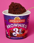 Double Chocolate Brownie Mug Cake Cups by Birch Benders, Keto Dessert, Grain-Free, Gluten-Free, only 3 Net Carbs (8 Single Serve Cups)