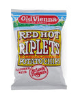 Old Vienna of St Louis Snacks Red Hot Riplets Hot Barbecue 1 oz 10 Pack