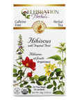 Celebration Herbals Organic Hibiscus with Tropical Fruit Tea Caffeine Free  24 Tea Bags 28g