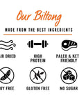 Original Kalahari Biltong AirDried Thinly Sliced Beef 2oz Pack of 5 Sugar Free Gluten Free Keto  Paleo High Protein Snack