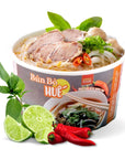 SIMPLY FOOD Instant Spicy Hue Styled Rice Vermicelli Noodles Bún Bò Hu¿  9 BOWLS 72g each  Thin White Round Rice Vermicelli Noodles in a Spicy Hue Styled Broth