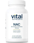 Vital Nutrients NAC | N-Acetyl Cysteine | Vegan Supplement | Supporting Sinus and Respiratory Health | 600mg | Gluten, Dairy, and Soy Free | 100 Vegetarian Capsules