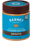 Barney Butter Almond Butter, Smooth, 10 Ounce Jar, Skin-Free Almonds, No Stir, Non-GMO, Gluten Free, Keto, Paleo, Vegan