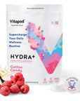 Vitapod Hydra Cotton Candy Healthy Hydration Mix  30 Pods  Electrolytes Antioxidants Vitamin C A D E  Water Enhancer and Beverage Mix Packet