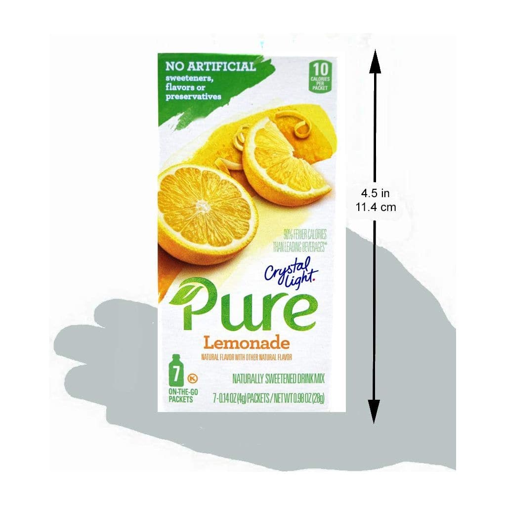 Crystal Light Pure Lemonade On The Go Drink Mix 7Packet Box 5 Box Pack