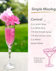 PREMIUM Rose Keto Mocktail Drink Mix Alcohol Free Skinny Sugar Free Cocktail Mixers  Rose Water for Mocktails  Aromatic and Floral Drink Glitter  254 Fl Oz