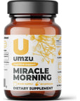 UMZU Miracle Morning - Natural Energy Supplement - Support Focus, Productivity & Cognitive Performance, Caffeine & Teacrine, Boost Energy, Mood, & Cognitive Performance - (30 Day Supply 30 Capsules)