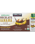 Kirkland Signature Organic Vegan Chocolate Banana Plant Protein NonDairy Almond Milk Beverage  18 Count 825 fl oz