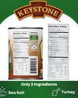 Keystone Meats All Natural Canned Turkey 145 Ounce Long Term Shelf Life Emergency Survival Food Canned Meat  Fully Cooked Ready to Eat  All White Meat No Carbs Gluten Free Family Pack of 24