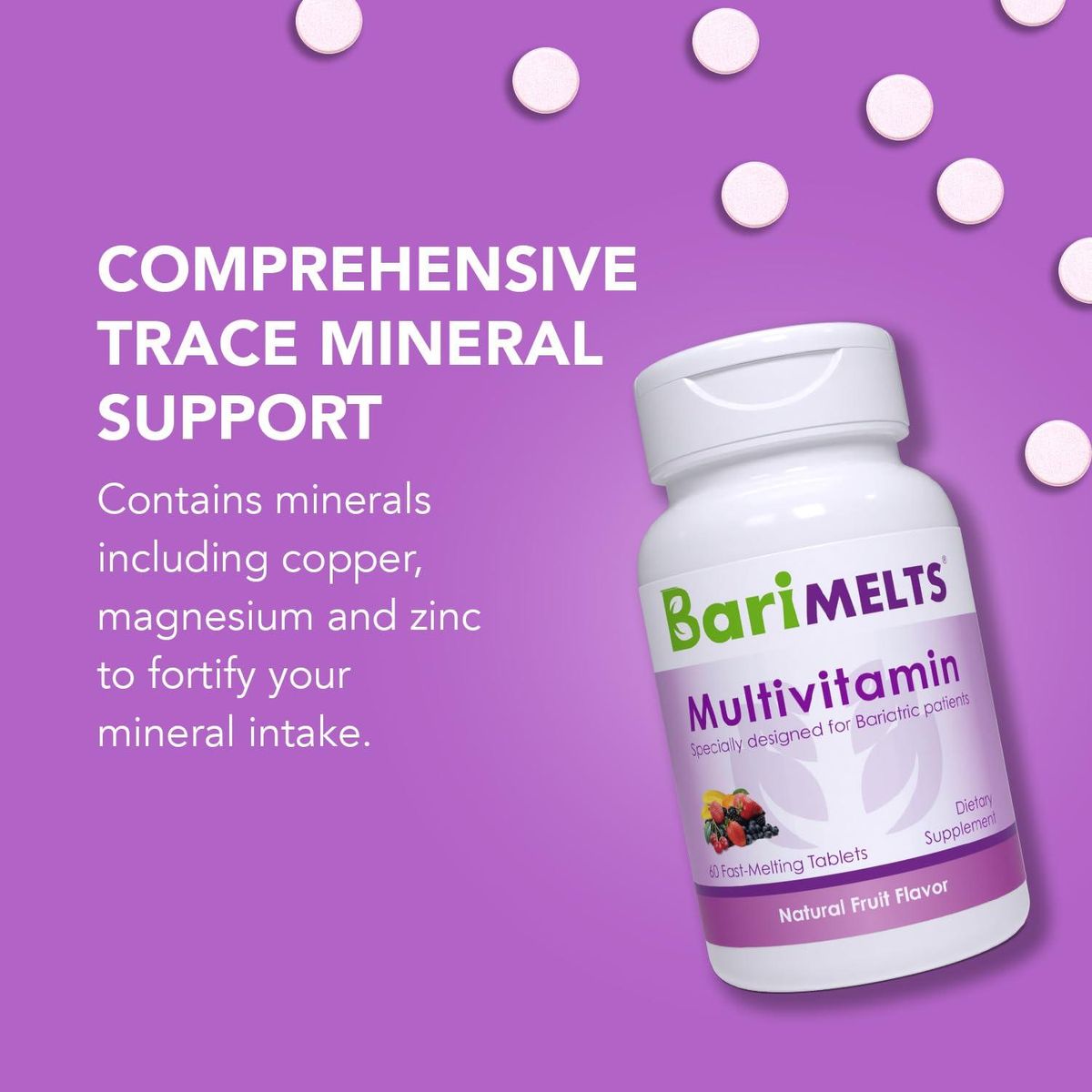 BariMelts Bariatric Multivitamin - 1 Month Supply (60 Fast-Dissolving Tablets) - Post-Op Bariatric Vitamins