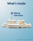 Jarrow Formulas Citicoline (CDP Choline) 250 mg - 60 Capsules - Supports Brain Health & Attention Performance - Dietary Supplement - Up to 60 Servings (PACKAGING MAY VARY)