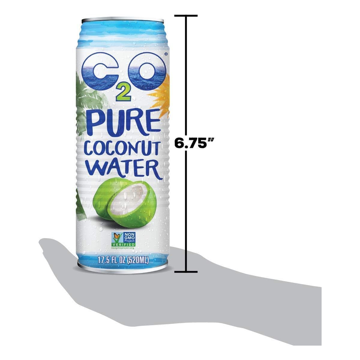 C2O The Original Coconut Water wNutrients  Electrolytes Rejuvenating PlantBased Hydration the Original 175oz cans 12Pack