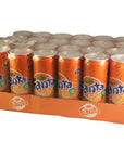 European Fanta Orange Soda Case of Cans 24 x 330 ml