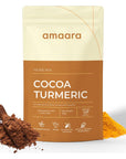 Amaara Herbs Cocoa Turmeric Latte Herb Mix Herbal Blend of Cocoa and Turmeric Powder Vegan NonGMO and GlutenFree Chocolate Powder  100 gm