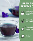 HANDPICK Butterfly Pea Flower Tea 100 Herbal Tea Bags Blue Tea  Caffeine Free Non GMO  Premium Dried Butterfly Pea Flowers For Blue  Purple Drinks Food Coloring  Iced Teas Coolers Cocktails