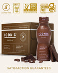 Iconic Protein Drinks Chocolate Truffle 12 Pack  Sugar Free  Low Carb  20g Grass Fed Protein  Lactose Free Gluten Free NonGMO Kosher  Keto Friendly Protein Shakes