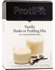 PROTIFIT  High Protein PuddingShake Mix 15g Protein Low Calorie Low Fat Low Carb Aspartame Free Idea Protein Compatible Meal Replacement 7 Servings Per Box Vanilla