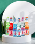 Ramune Japanese Marble Soda Variety Pack  Multiple Flavors  Original Strawberry Blueberry Melon Lychee and Orange Japanese Drink Gift Box 6 Count