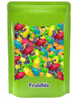 Fruidles Rainforest Gummi Frogs Candy Assorted Fruit Flavors Gummies Allergy Friendly NonGMO No Artificial Sweeteners Gummy 8oz Bag