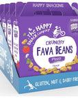 The Happy Snack Company Roasted, Crunchy Fava Beans (Broad Beans) Pizza Flavor Wholefood Snacks, 7g Protein, Non GMO, Gluten Free, Nut Free, Dairy Free, Vegan, Tasty Snacks, 1oz Portion, Pack of 25.