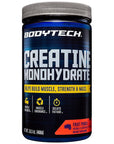 BodyTech 100 Pure Creatine Monohydrate 5GM, Fruit Punch Improve Muscle Performance, Strength Mass (16.5 Ounce Powder)