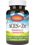 Carlson - ACES + Zn, Vitamins A, C, E + Selenium & Zinc, Cellular Health & Immune Support, Antioxidant, 120 Softgels