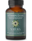 Natura Health Products Vitamin D-A-K Supplement - Supports Healthy Bone, Heart and Vision Function, Featuring Vitamin D3 5000 IU, K2 50 mcg, K1 550 mcg, Vitamin A 1000 IU, Bioavailable (60 Capsules)