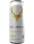 Bucked Up  Low Stim Energy Drink  100mg Caffeine  Zero Sugar  12 Pack Mango Tango