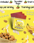 Crazy Go Nuts Walnut Butter - Banana, 9 oz (3-Pack) - Healthy Snacks, Keto, Vegan, Low Carb, Gluten Free, Superfood - Natural, Non-GMO, ALA, Omega 3 Fatty Acids, Good Fats and Antioxidants